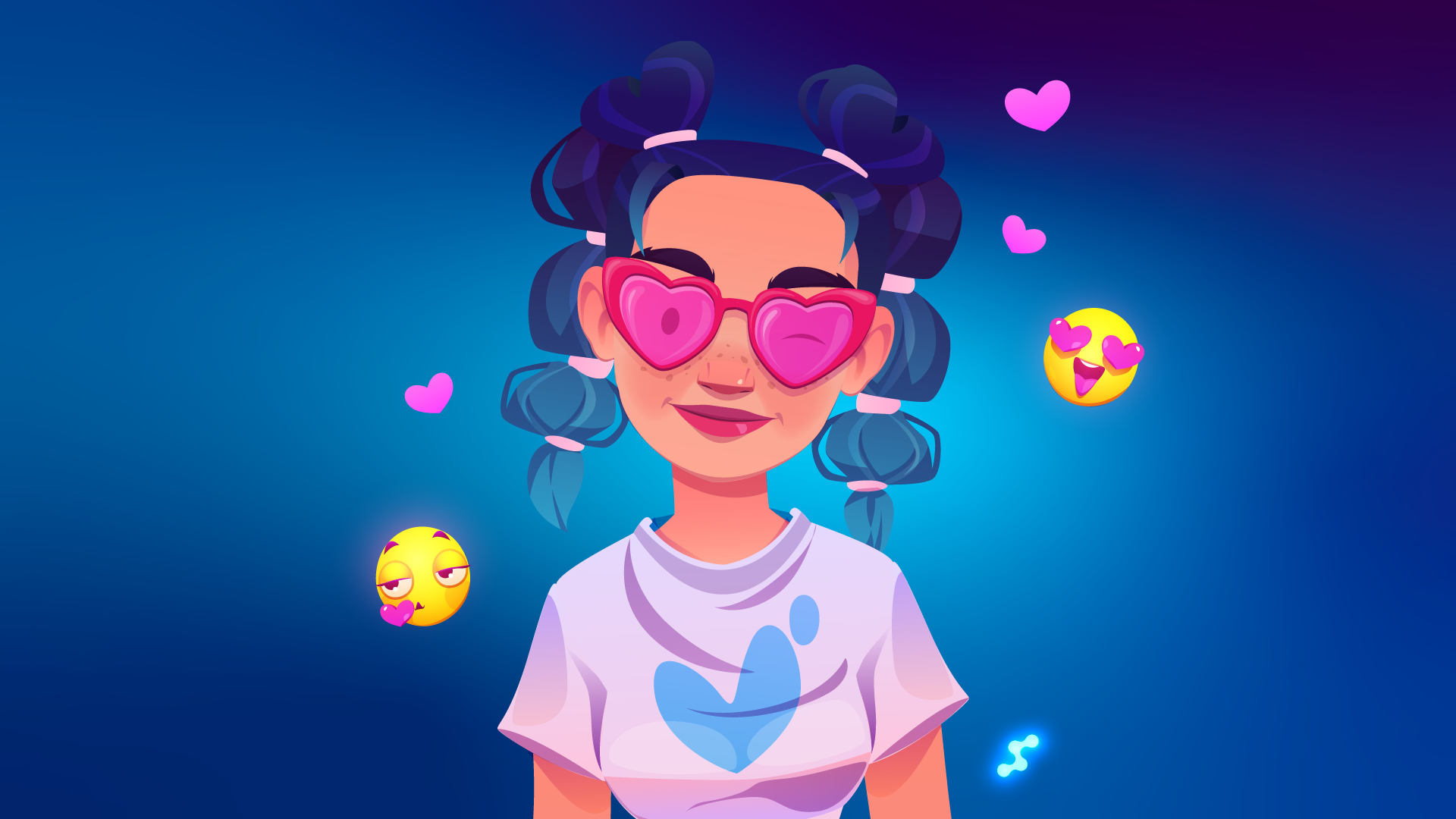 cartoon-girl-with-heart-shaped-glasses-smiling-with-love-emojis