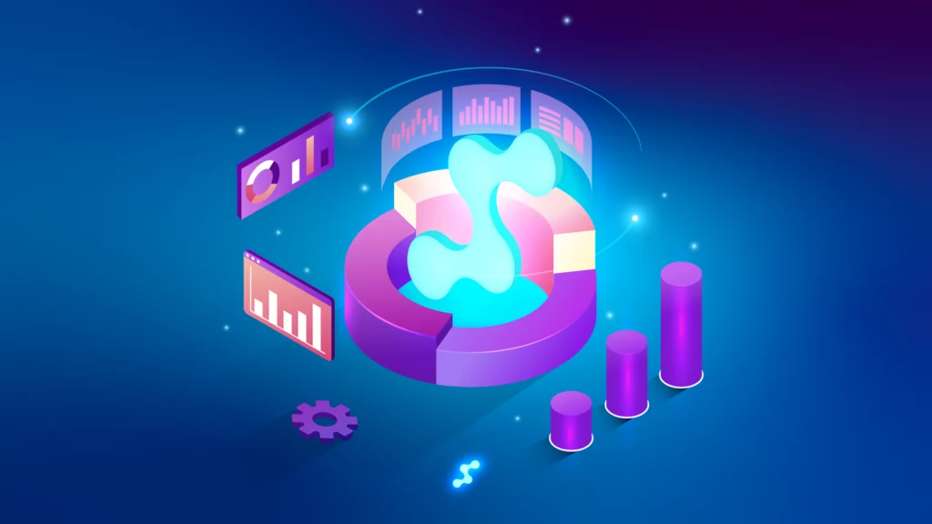 Dashboard di analisi ottiche con grafici, report e visual della gestione Glasson