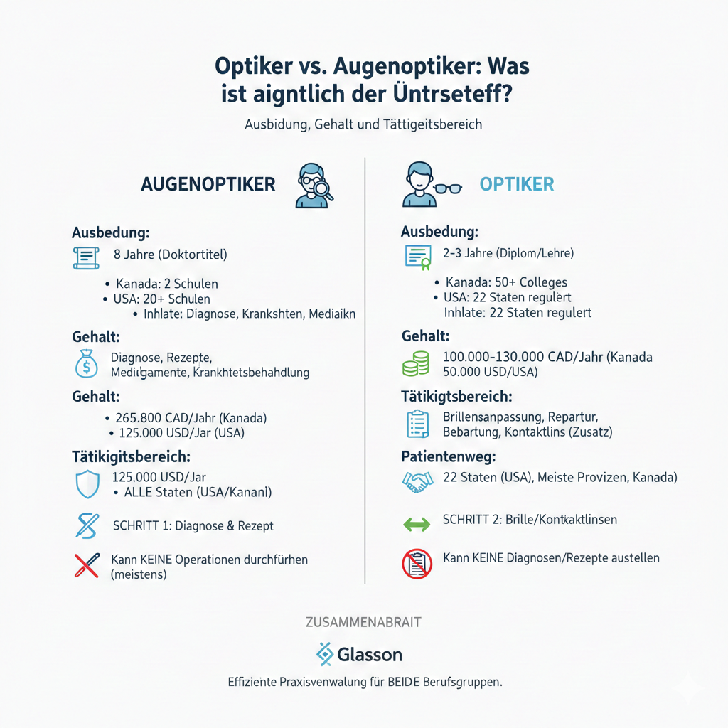 Optometrist vs. Optiker – Rollen erklärt