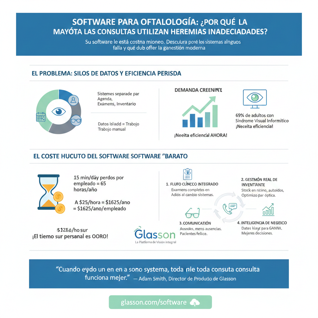 Infografía del coste oculto del mal software óptico