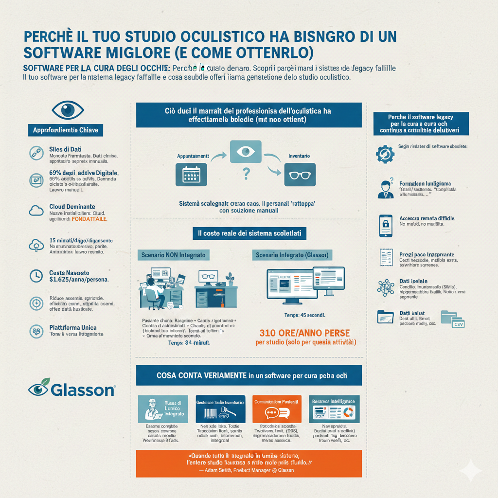 Infografica sui costi nascosti del cattivo software ottico