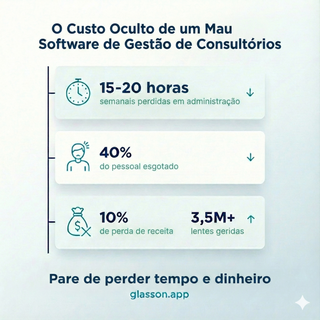 Custos ocultos de sistemas ruins de gestão optométrica