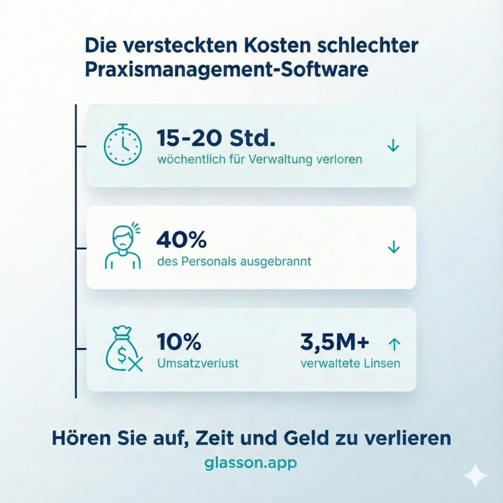 Versteckte Kosten schlechter Optometrie-Software