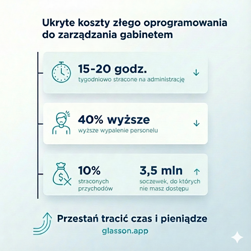 Ukryte koszty złego oprogramowania do zarządzania gabinetem