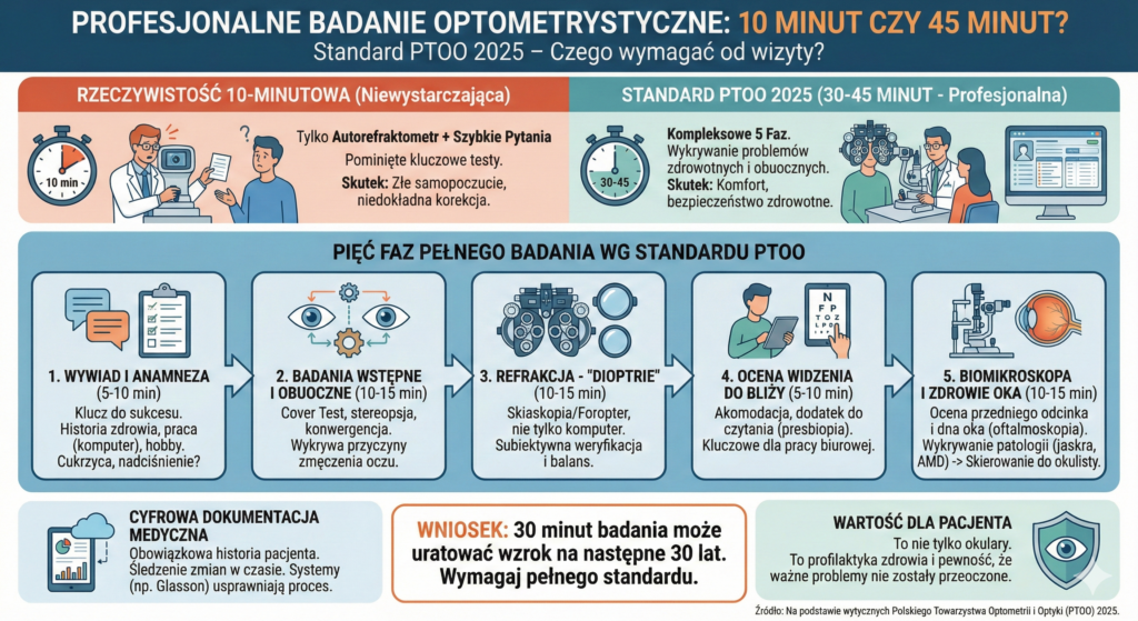 Infografika o kodowaniu okulistycznym i stracie 47 000 dolarów