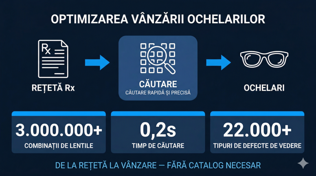  Infografic: software cloud pentru găsirea lentilelor optice