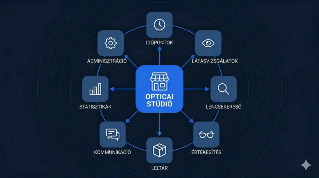Infografika: optikai szoftver moduljai