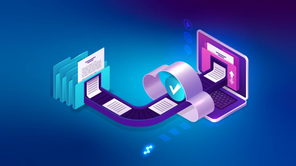 utomated document workflow via cloud to laptop