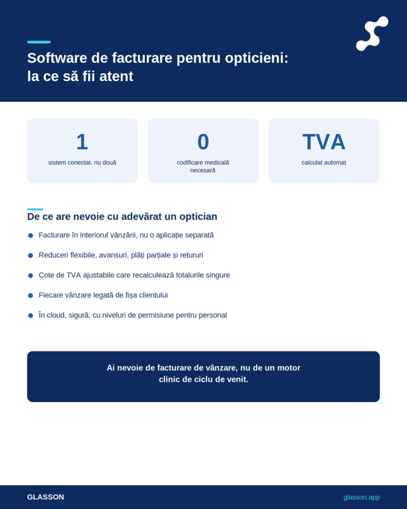 Infografic - Software de facturare pentru optici