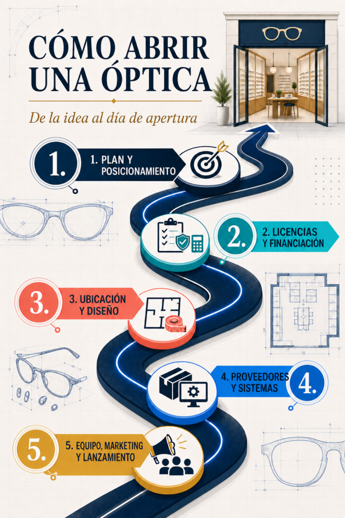 Infografía: cómo abrir una óptica