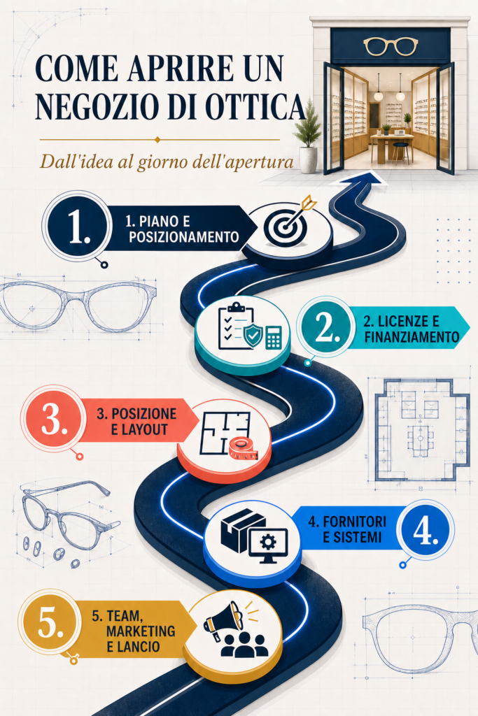 Infografica: come aprire un negozio di ottica