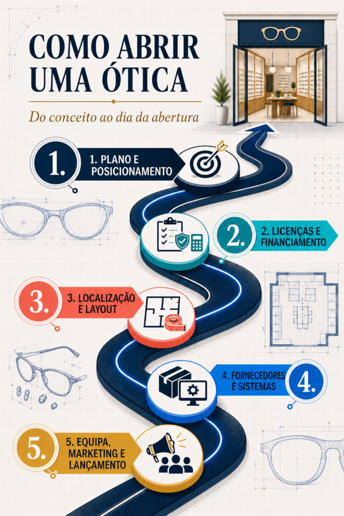 Infográfico: como abrir uma ótica