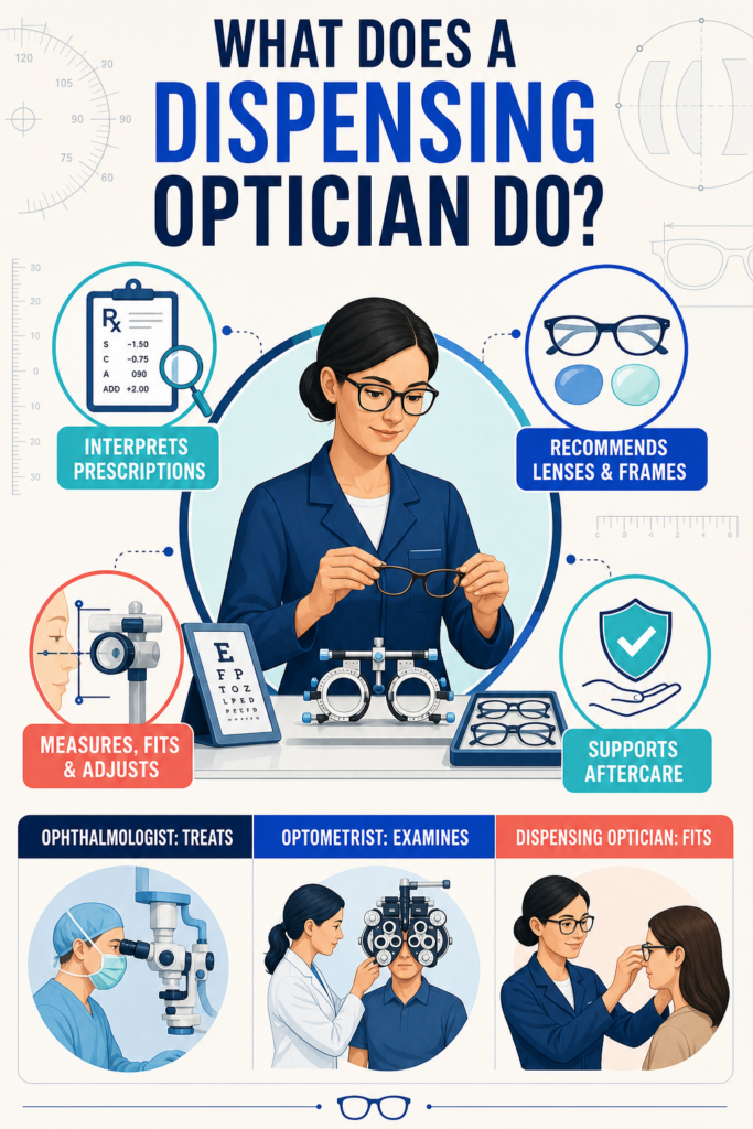 Infographic - What does a dispensing optician do?